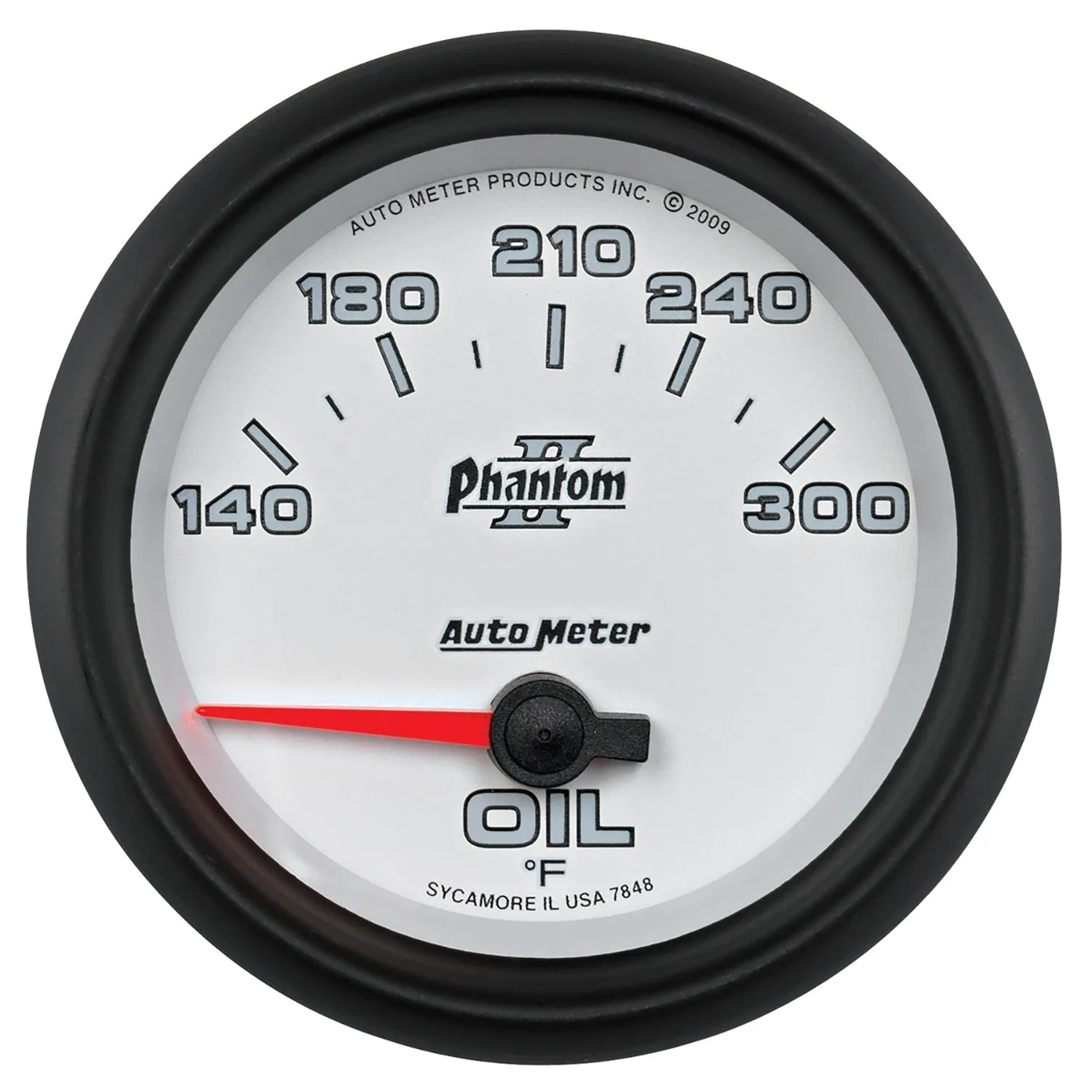 AutoMeter 7848 GAUGE; OIL TEMP; 2 5/8in.; 140-300deg.F; ELECTRIC; PHANTOM II