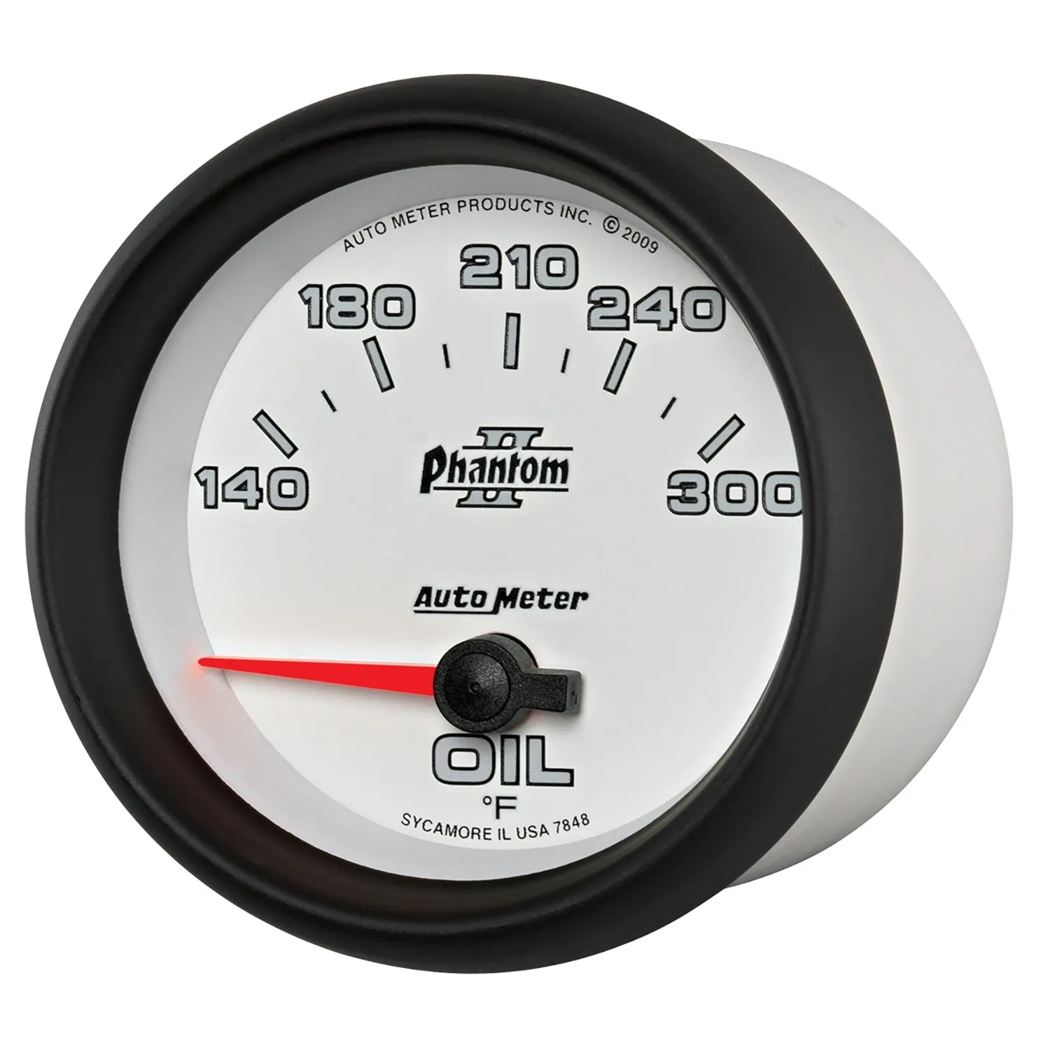 AutoMeter 7848 GAUGE; OIL TEMP; 2 5/8in.; 140-300deg.F; ELECTRIC; PHANTOM II