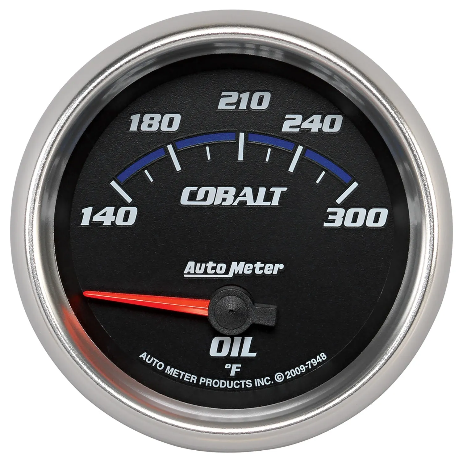 AutoMeter 7948 GAUGE; OIL TEMP; 2 5/8in.; 140-300deg.F; ELECTRIC; COBALT