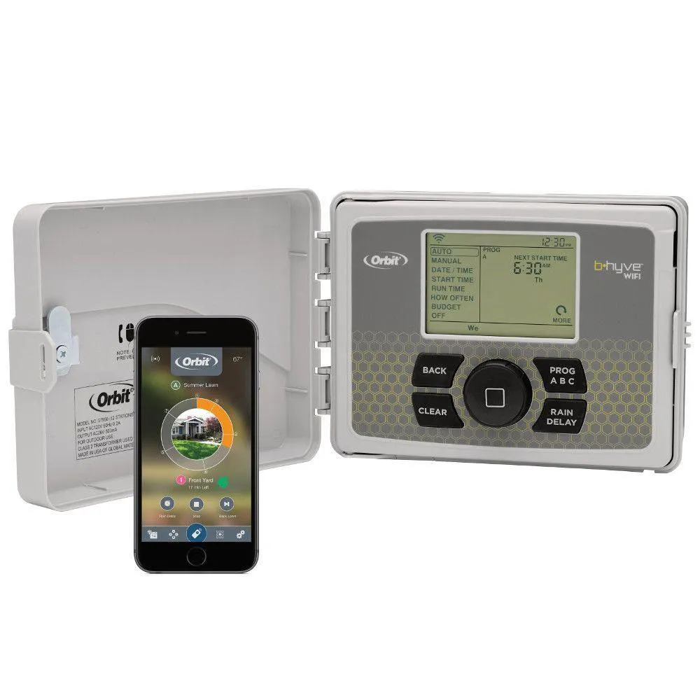 B-hyve 12-Zone Indoor/Outdoor Smart Sprinkler Controller, Works with Amazon Alexa