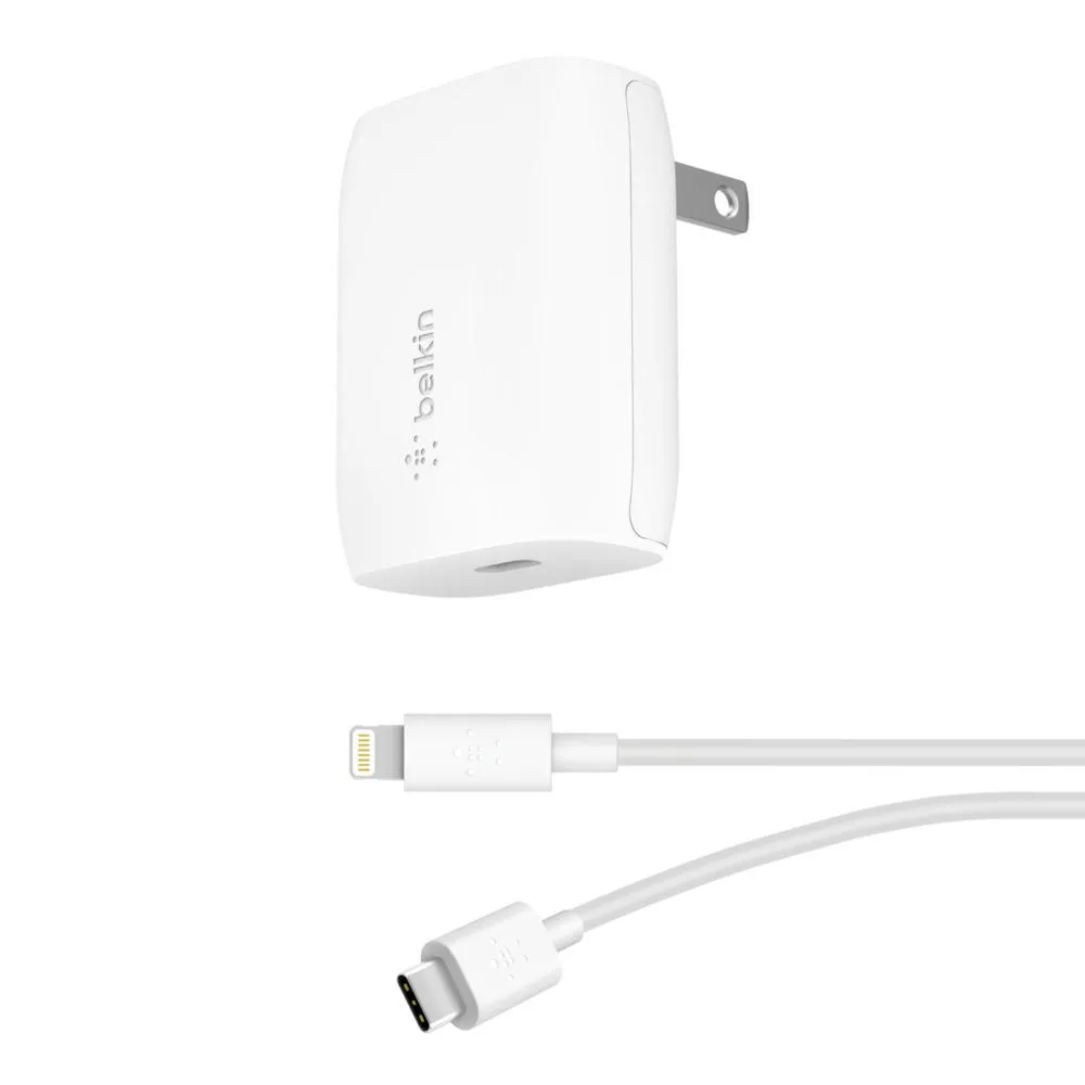 Bekin BoostCharge USBC PD Wall Charger   USBC to Lightning Cable