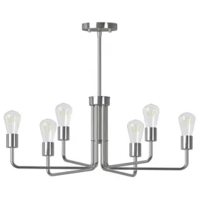 Better Homes & Gardens BHF379562031678 6 Lights Chandelier - Bulb Not Included, Satin Nickel