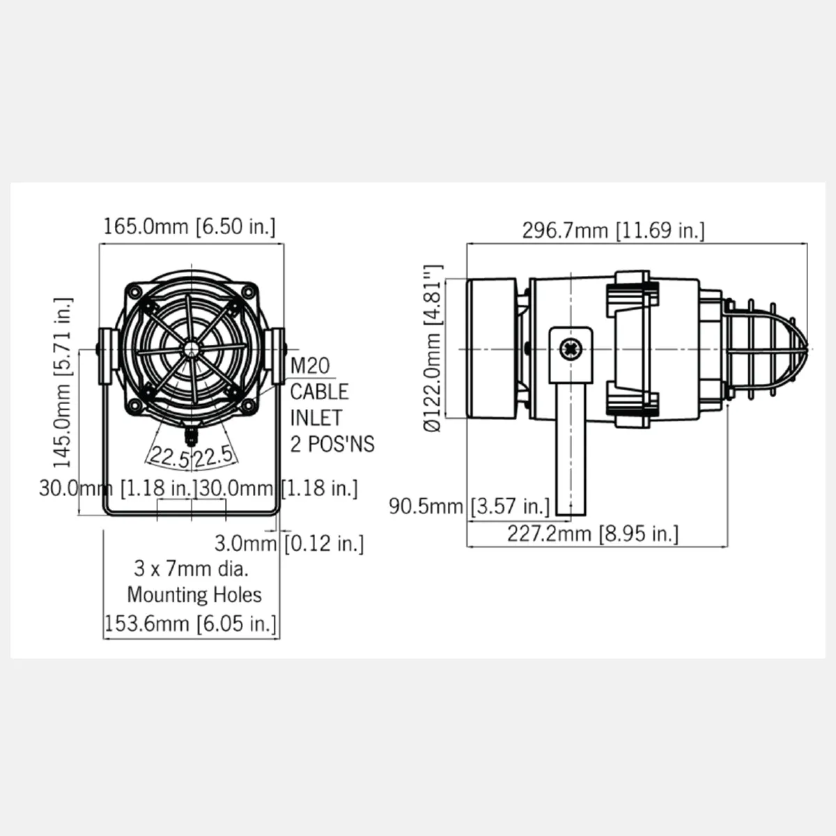 BExCS110-05 Omni-directional Alarm Horn & Xenon Beacon