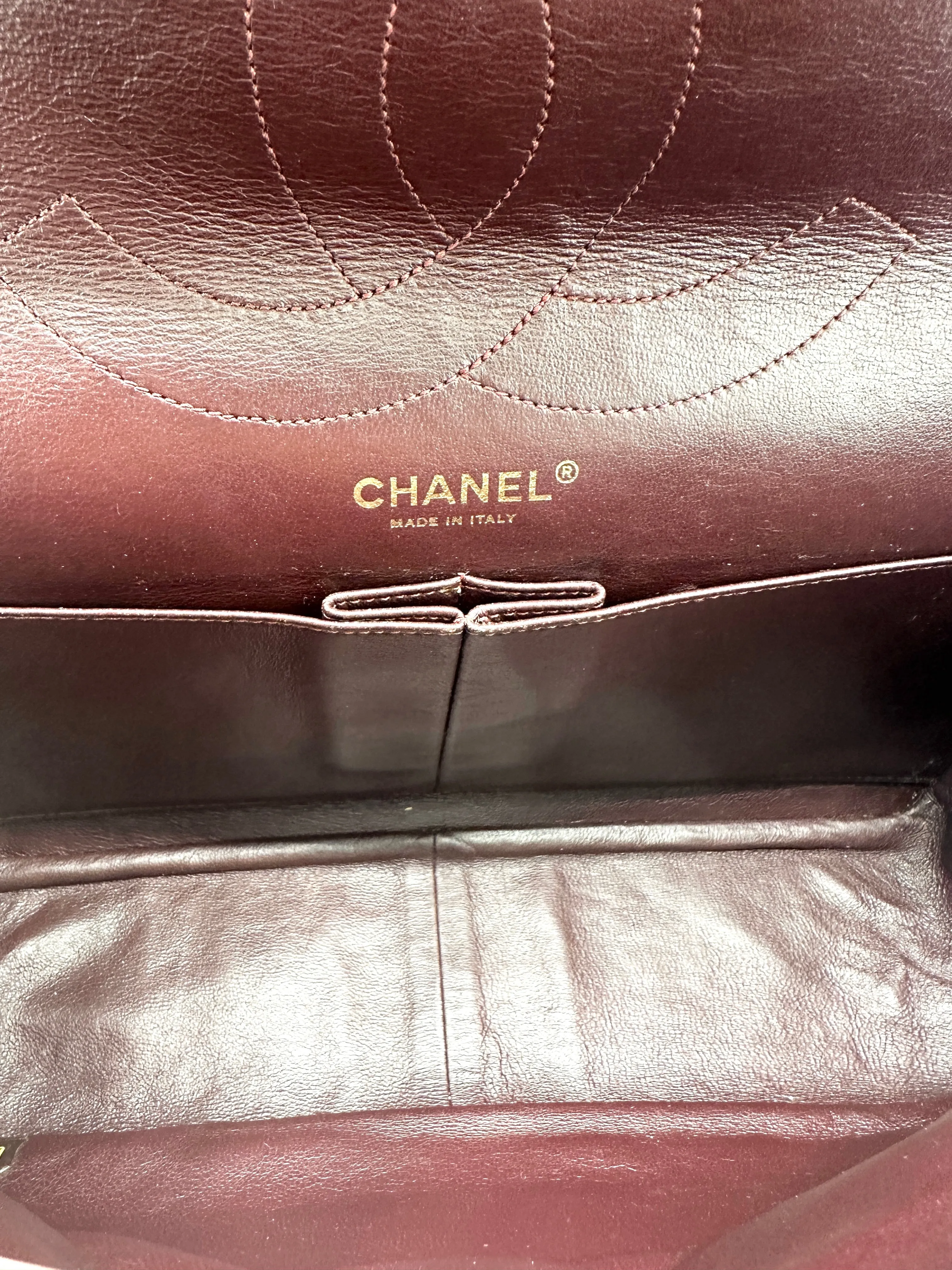 Black Distressed Leather Reissue Double Flap