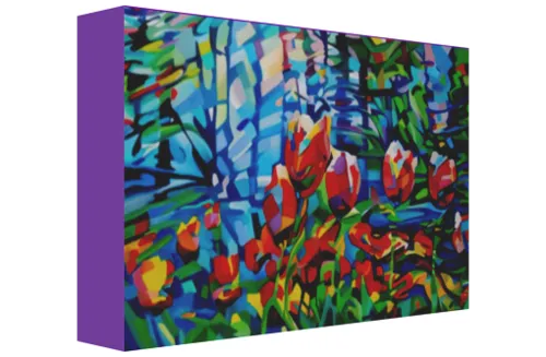 Blooms among the planes - stretched print