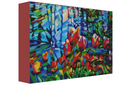 Blooms among the planes - stretched print