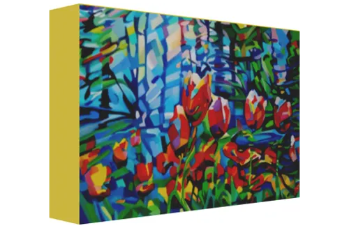 Blooms among the planes - stretched print