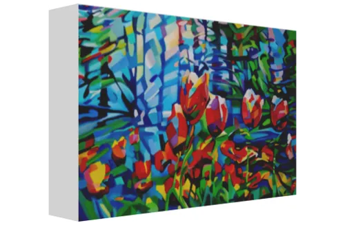 Blooms among the planes - stretched print