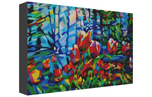 Blooms among the planes - stretched print