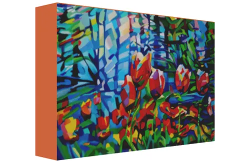 Blooms among the planes - stretched print