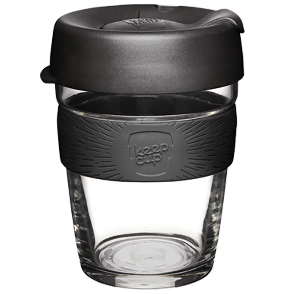 Brew Glass Coffee Cup - Black 12oz