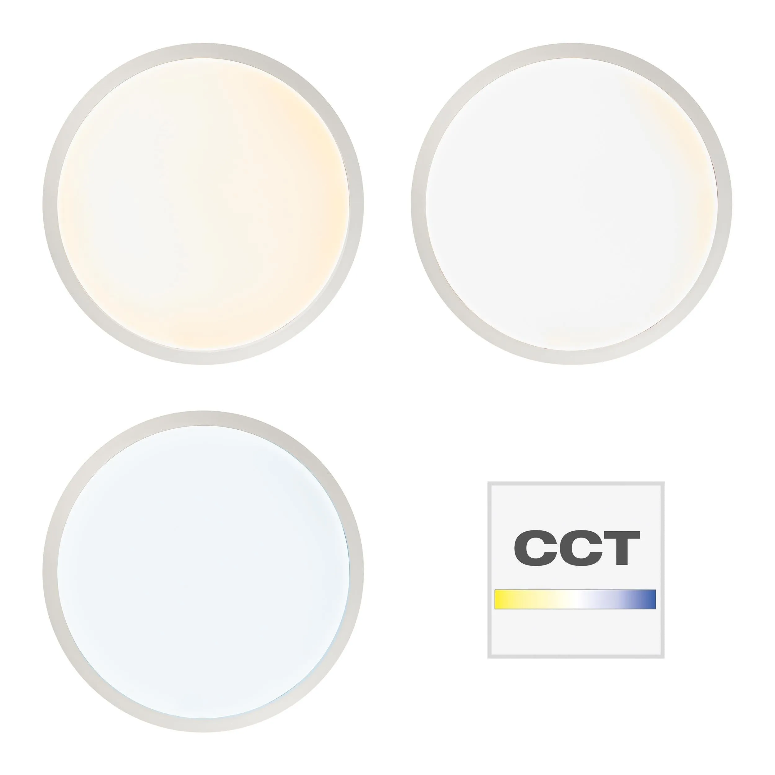 Brilliant 1 Light 40W Abie LED Round Ceiling Panel - White | G97061/05