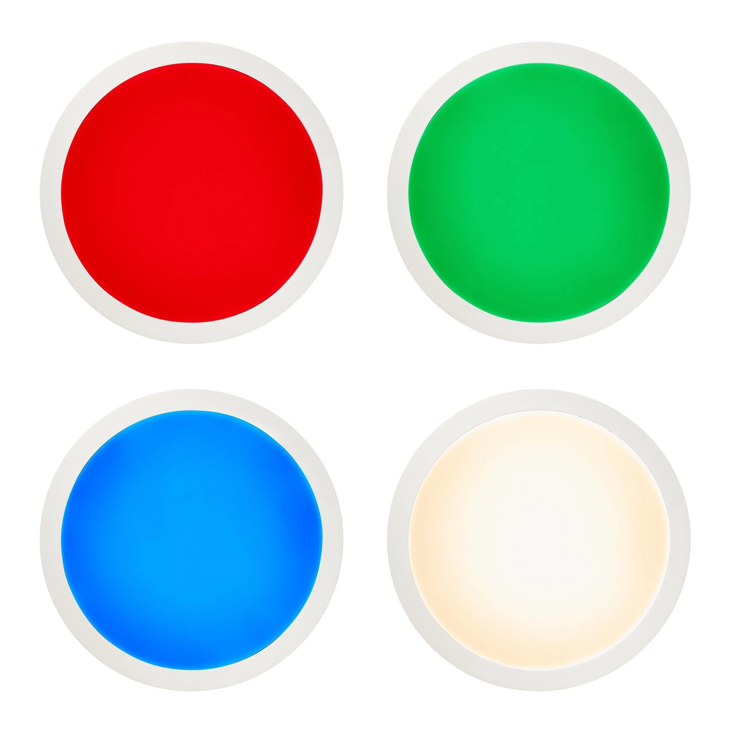 Brilliant 1 Light 40W Abie LED Round Ceiling Panel - White | G97061/05