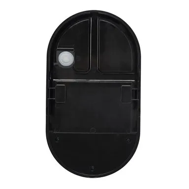 Brilliant Lighting 10W Barnet Slimline Oval Bunker Security Sensor Light / Black