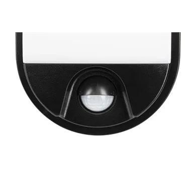 Brilliant Lighting 10W Barnet Slimline Oval Bunker Security Sensor Light / Black