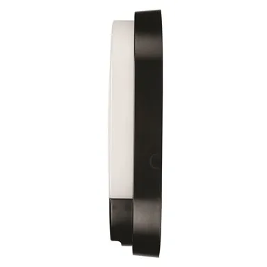 Brilliant Lighting 10W Barnet Slimline Oval Bunker Security Sensor Light / Black
