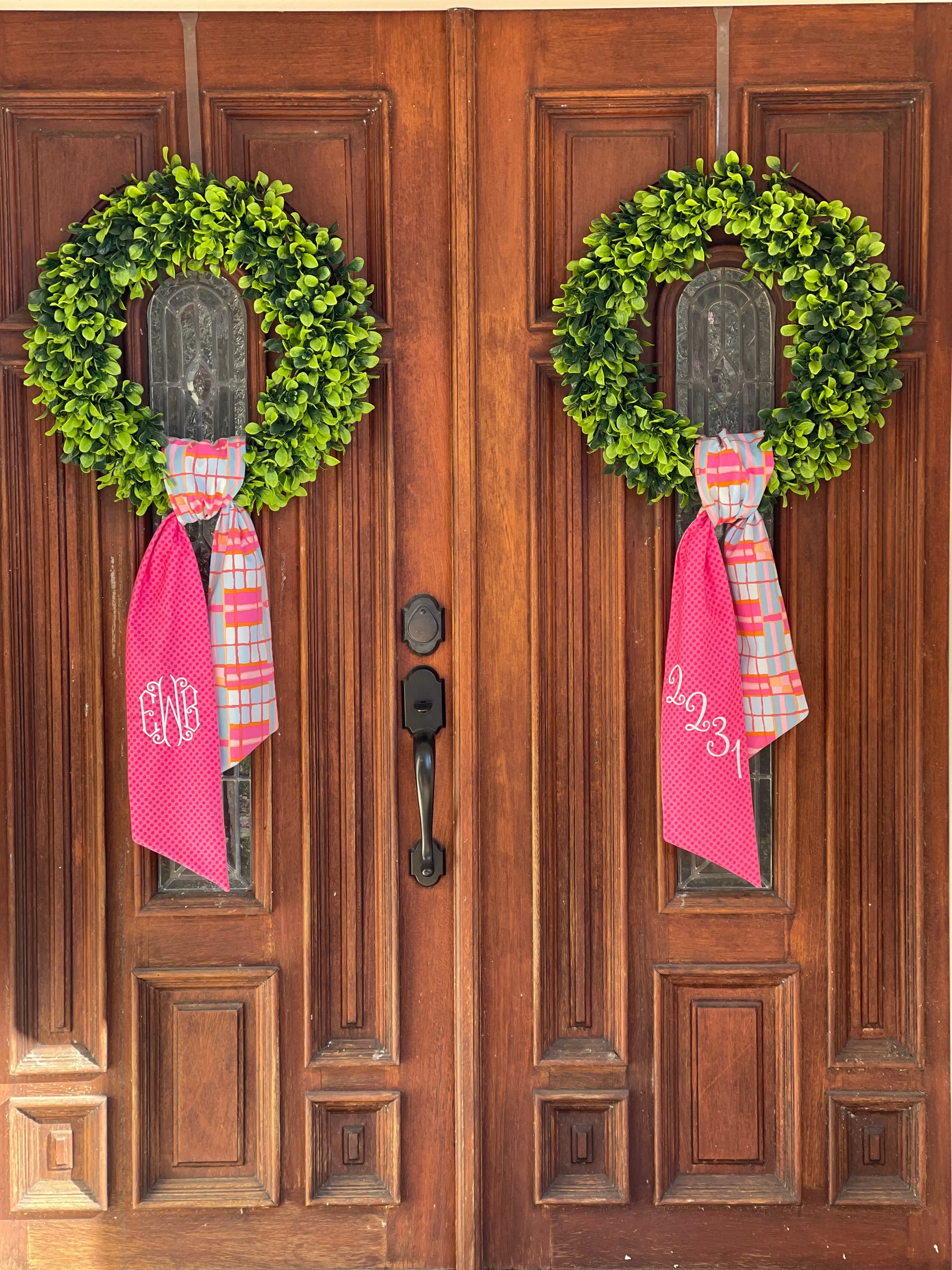Custom Embroidered, Personalized, Monogrammed Seersucker, Gingham, or Solid SINGLE Sash with TWO Patterns