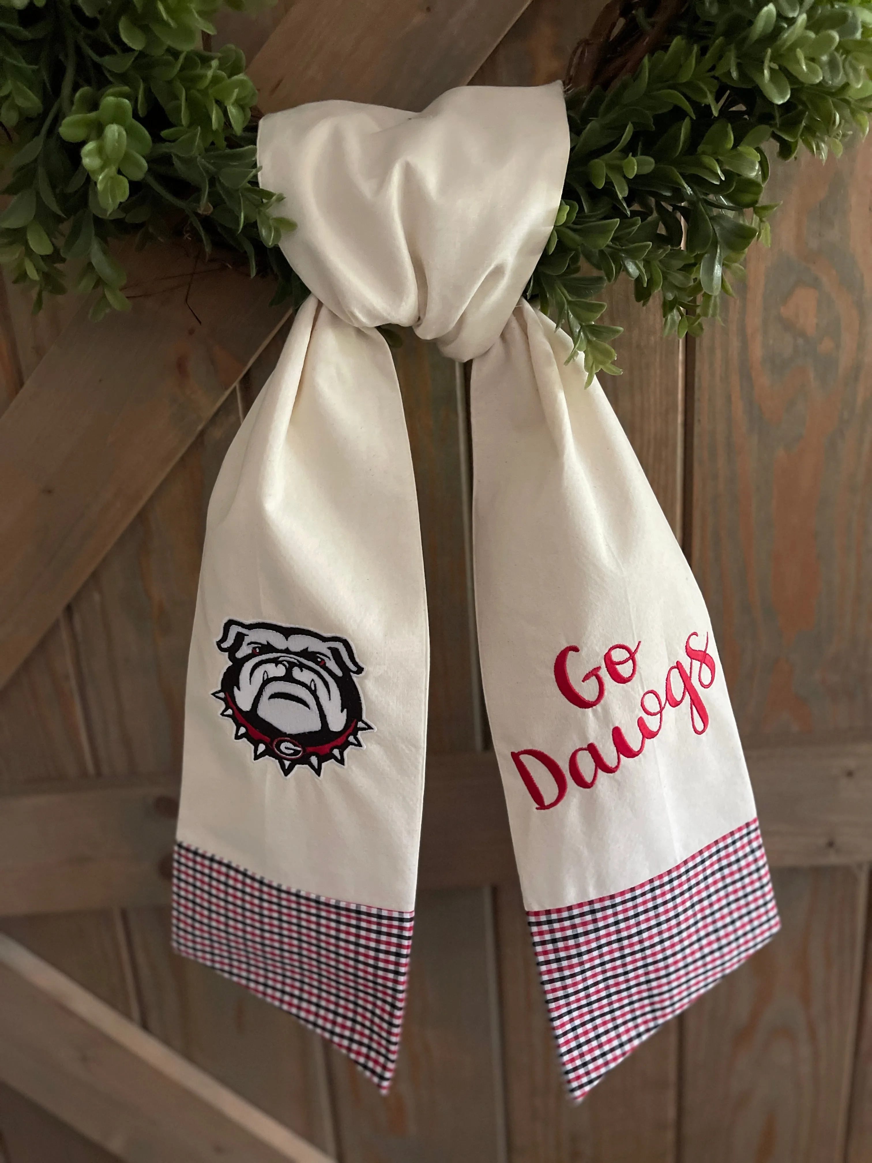 Custom Embroidered, Personalized, Monogrammed Seersucker, Gingham, or Solid SINGLE Sash with TWO Patterns