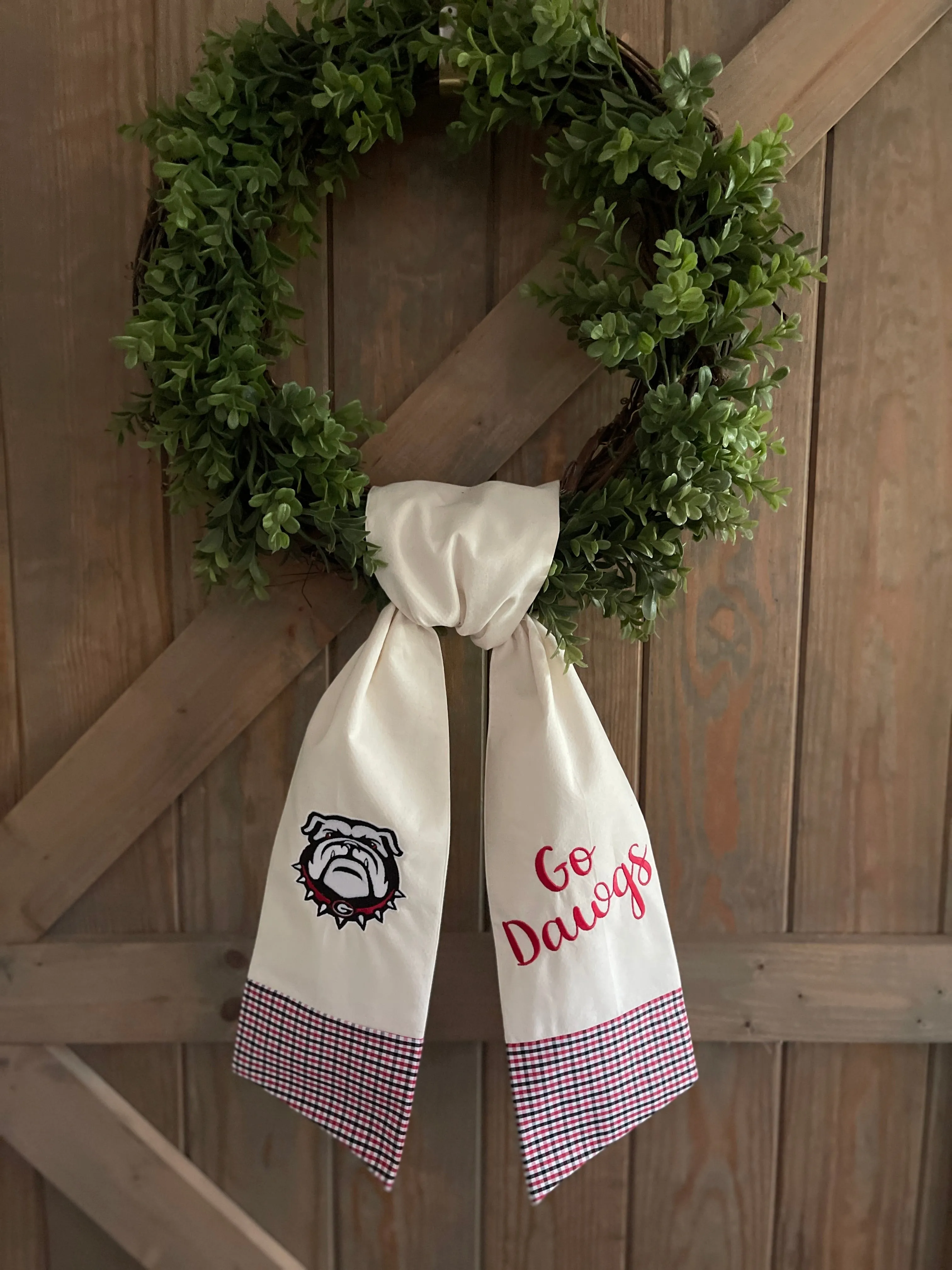 Custom Embroidered, Personalized, Monogrammed Seersucker, Gingham, or Solid SINGLE Sash with TWO Patterns