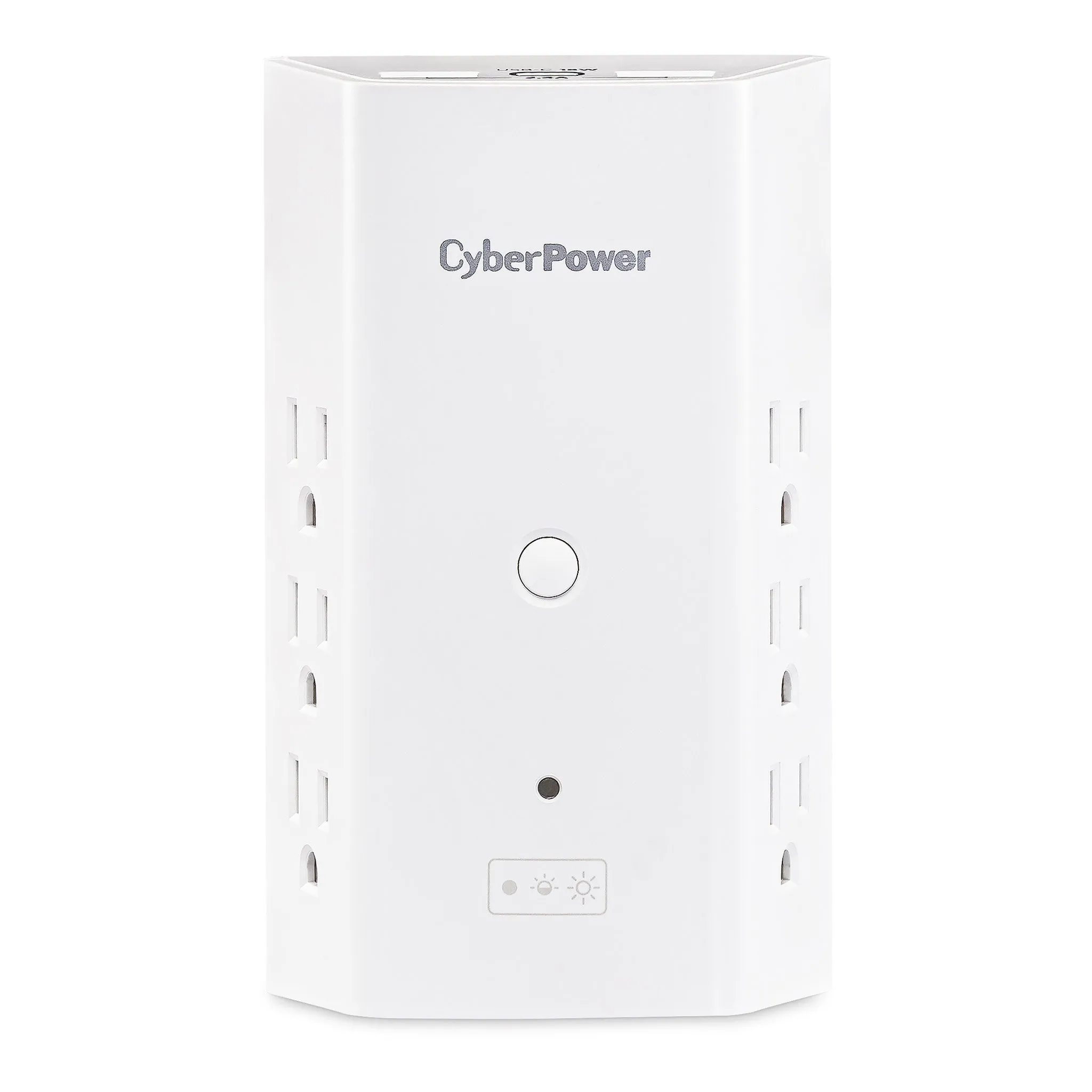 CyberPower P6WUCL 6-Outlet Wall Tap with 3 USB Ports and Night Light