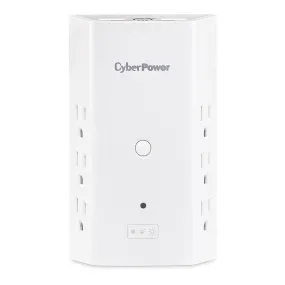 CyberPower P6WUCL 6-Outlet Wall Tap with 3 USB Ports and Night Light