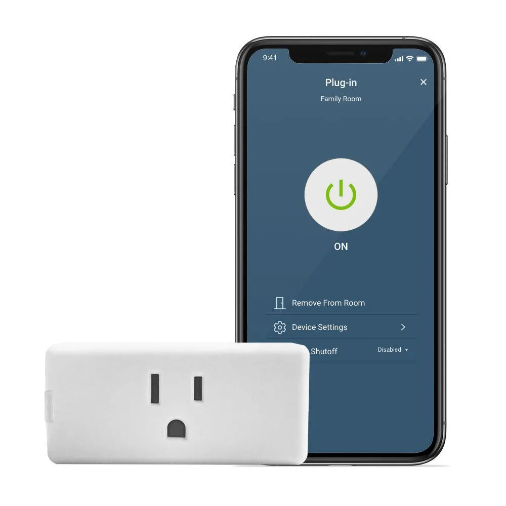 Decora Smart Wi-Fi Mini Plug-In Single Outlet, No Hub Required, Works with Alexa and Google Assistant, White