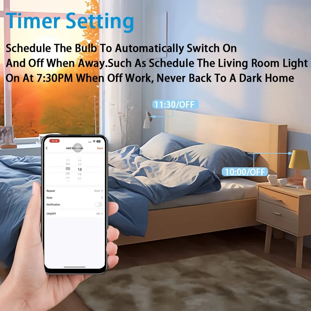 Dimmable 18W 15W Smart Led Light Bulb RGB CCT E27 Tuya WiFi Smart Home Led Lamp Compatible With Alexa Amazon Google Assistant