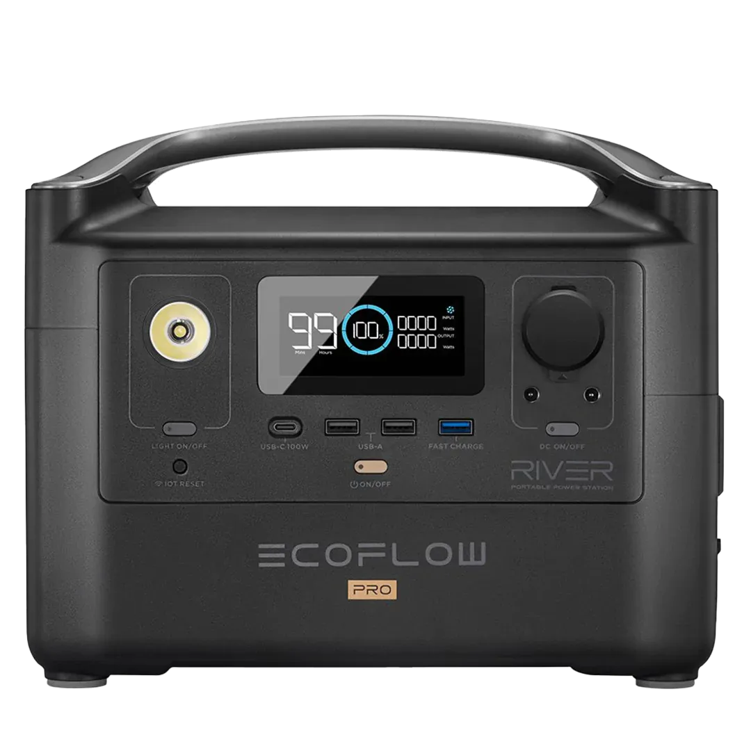 Ecoflow 720Wh 600w Portable Power Station for Loadshedding with Double 3pin Lead