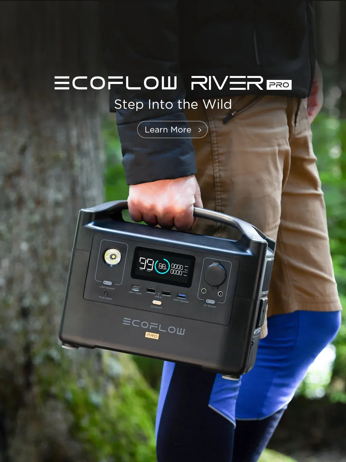 Ecoflow 720Wh 600w Portable Power Station for Loadshedding with Double 3pin Lead
