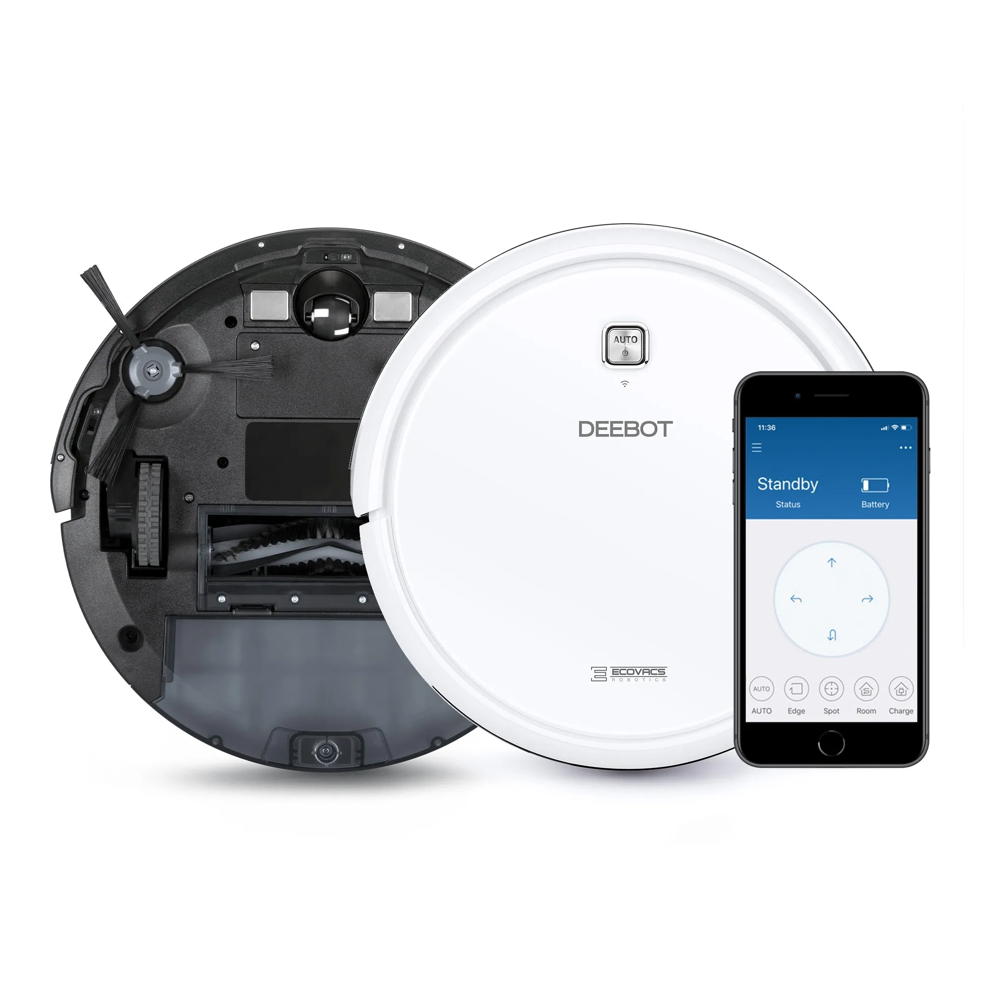 ECOVACS DEEBOT N79W The Multi-Surface Robotic Vacuum Cleaner - White