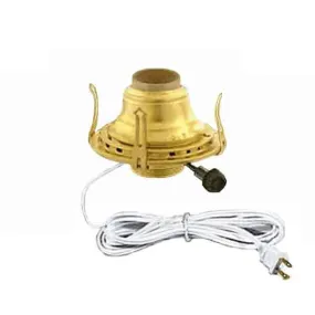 Electric Lamp Burners, White no.2, Brass