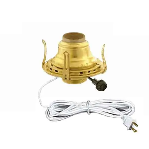 Electric Lamp Burners, White no.2, Brass