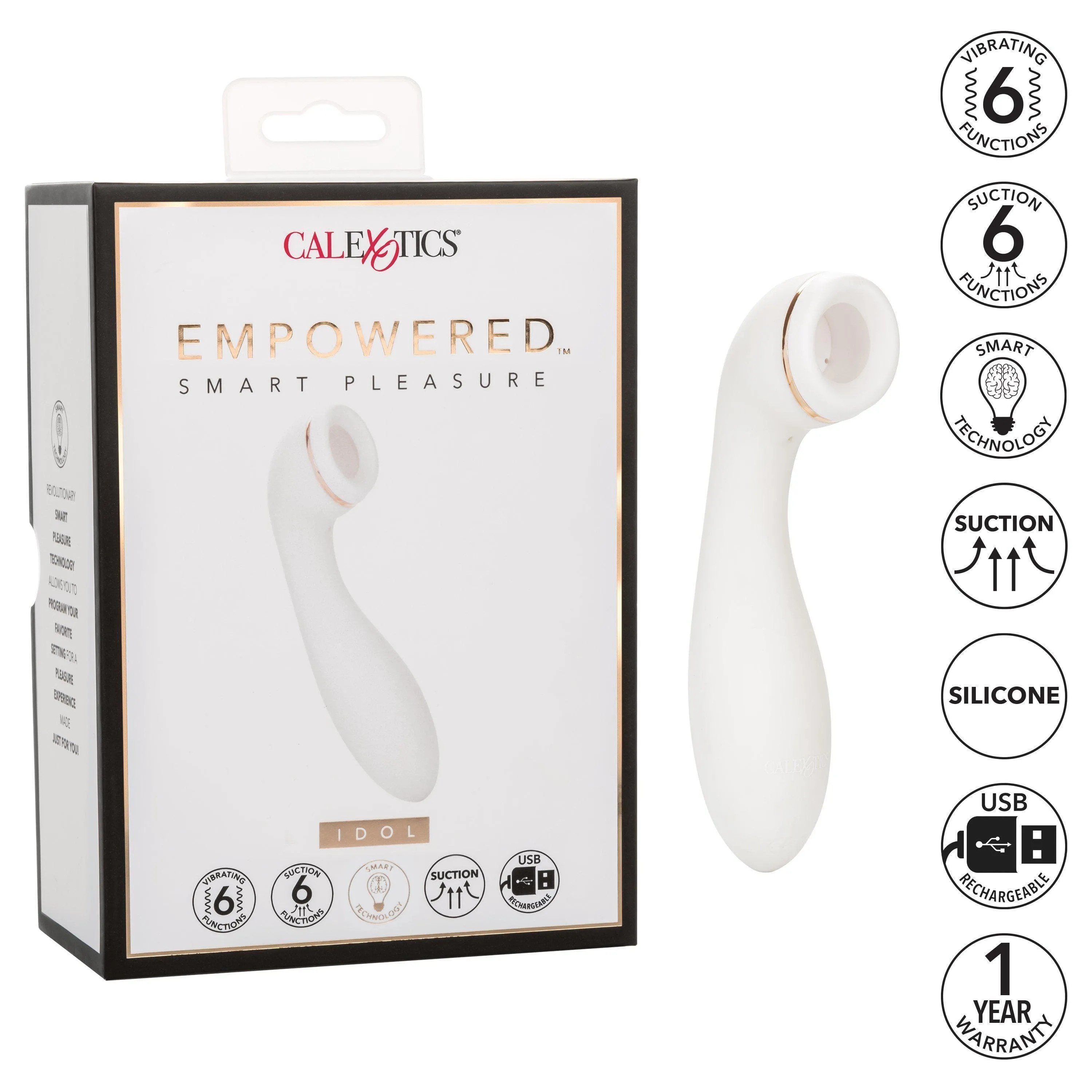 Empowered Smart Pleasure Idol Clitoral Stimulator with Suction and Vibration