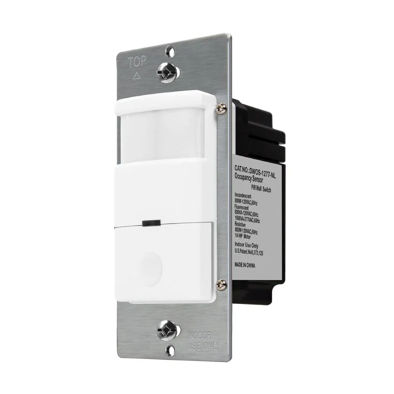Enerlites DWOS-1277-NL 180° PIR Occupancy/Vacancy Motion Sensor Wall Switch with Built-In Night Light
