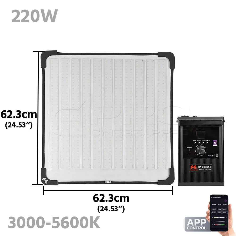 FalconEyes RX-24TDX III 220W Bi-Color Roll-Flex Flexible LED Panel