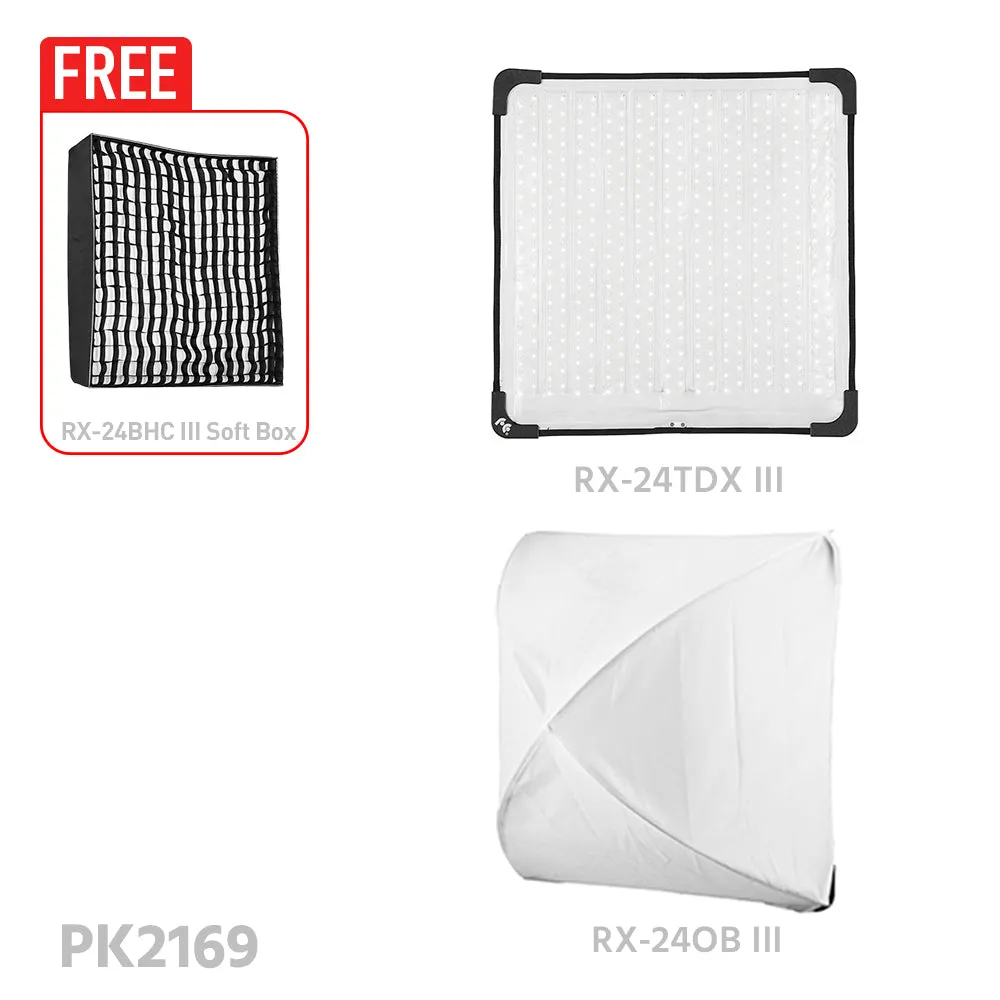 FalconEyes RX-24TDX III 220W Bi-Color Roll-Flex Flexible LED Panel