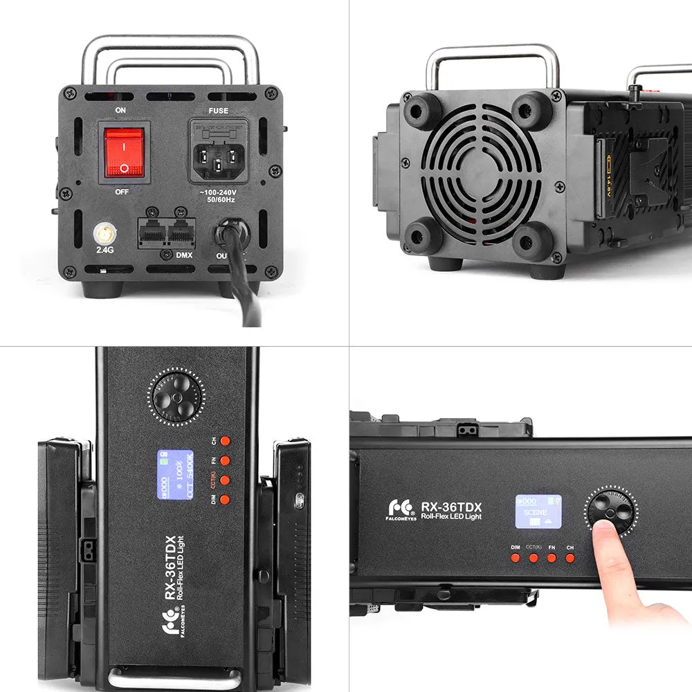 FalconEyes RX-36TDX 250W Bi-Color Roll-Flex Flexible LED Panel