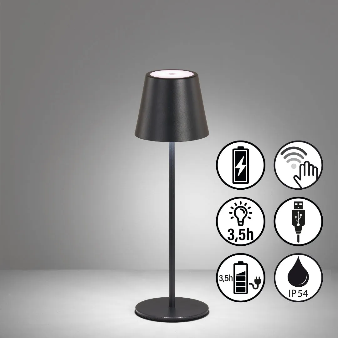 FH Lighting Viletto Outdoor LED Table Lamp - Sand Black