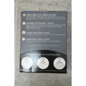 General Electric 93114151 CYNC Smart Light Bulb, Full Color, App and Voice Control, Google Home Compatible, Medium Base,