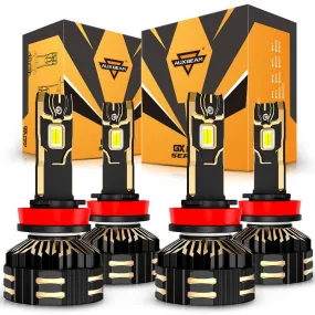 🆕H11 H11 LED Headlight Bulbs 190W 35000LM GX-PRO Series 6500K Cool White | 4 Bulbs