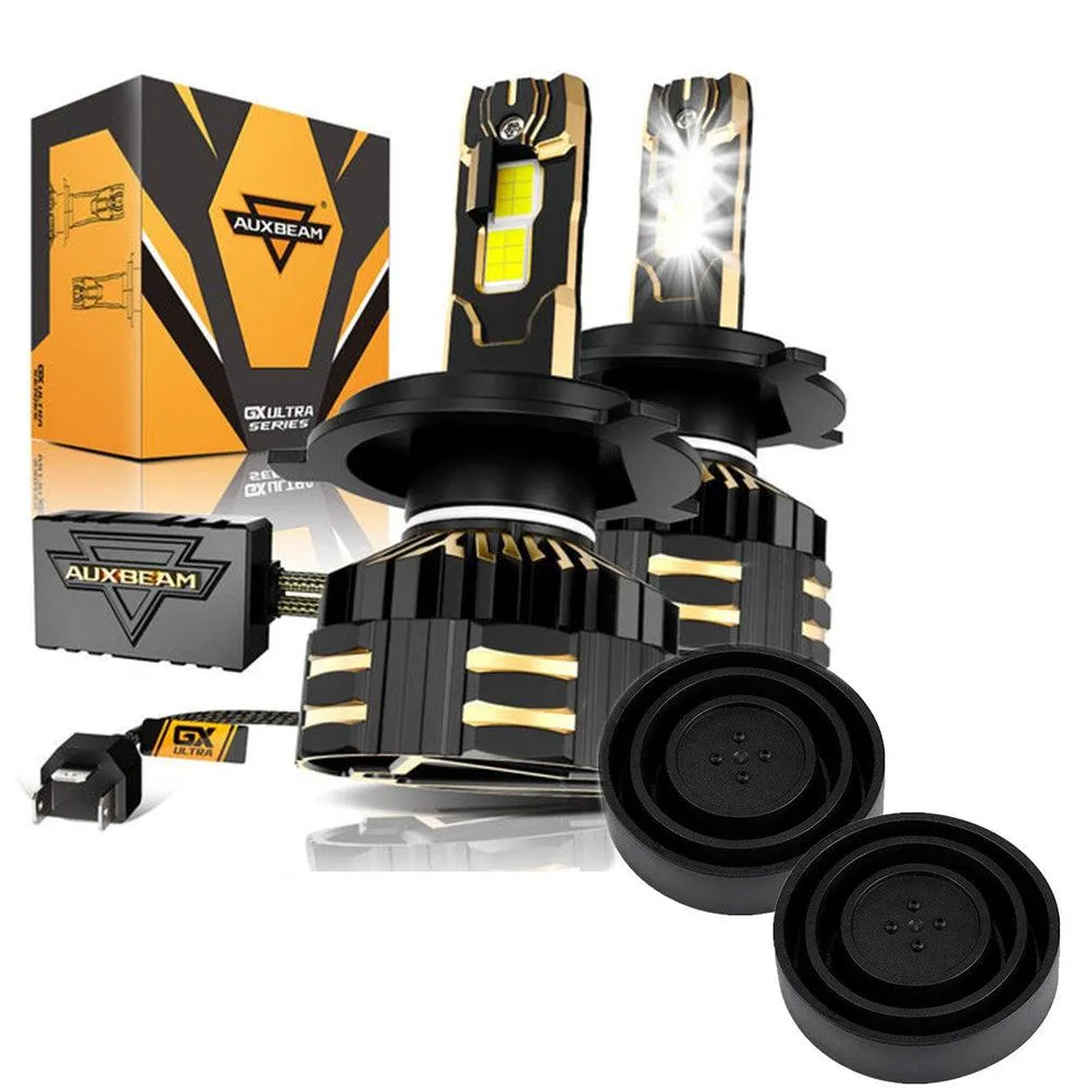 🆕H4 LED Headlight Bulbs 240W 40000LM GX-ULTRA Series 6500K Cool White | 2 Bulbs