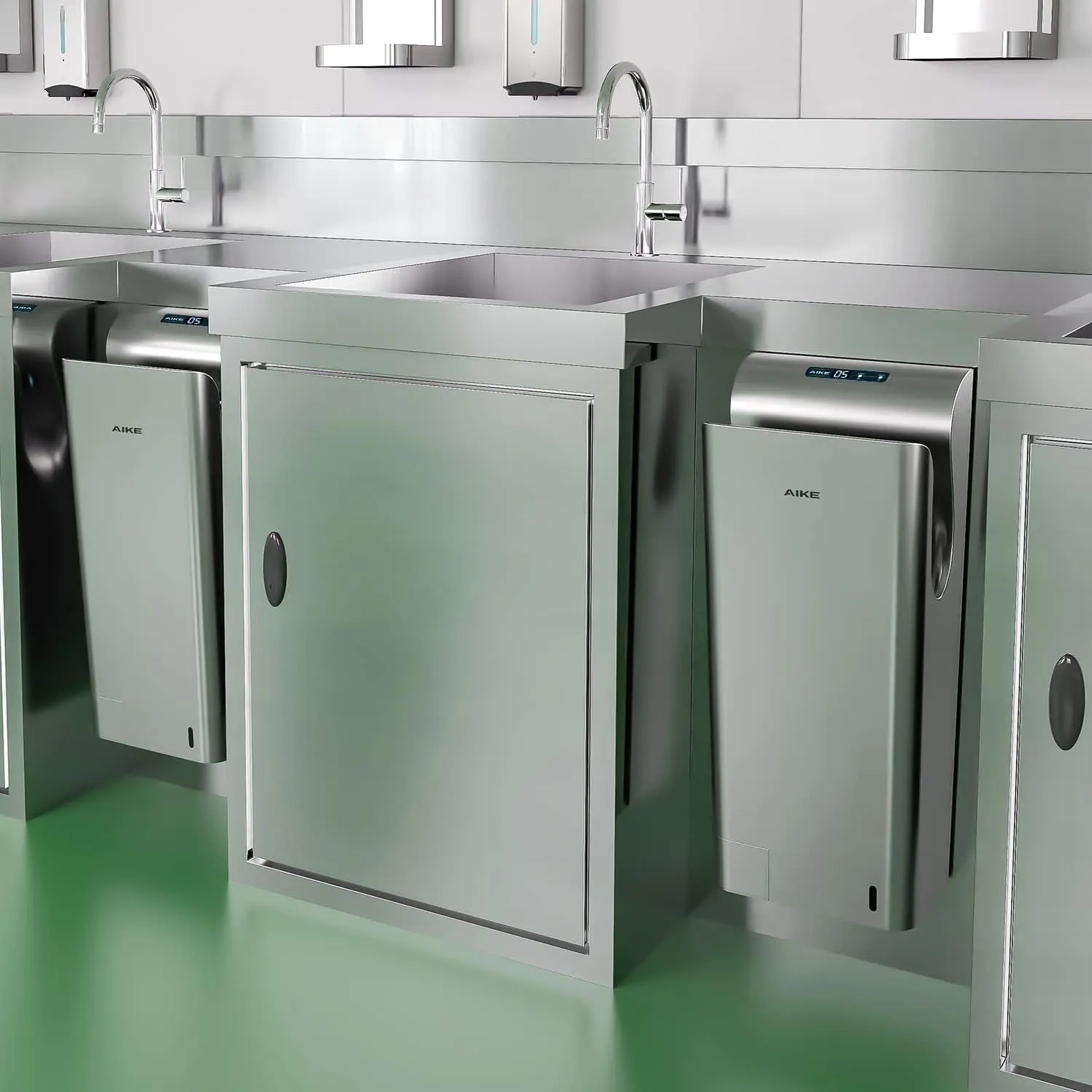 Hand Dryer Automatic Commercial - AK2030 Commercial Hand Dryer with HEPA Filter Silver 1850W 110V