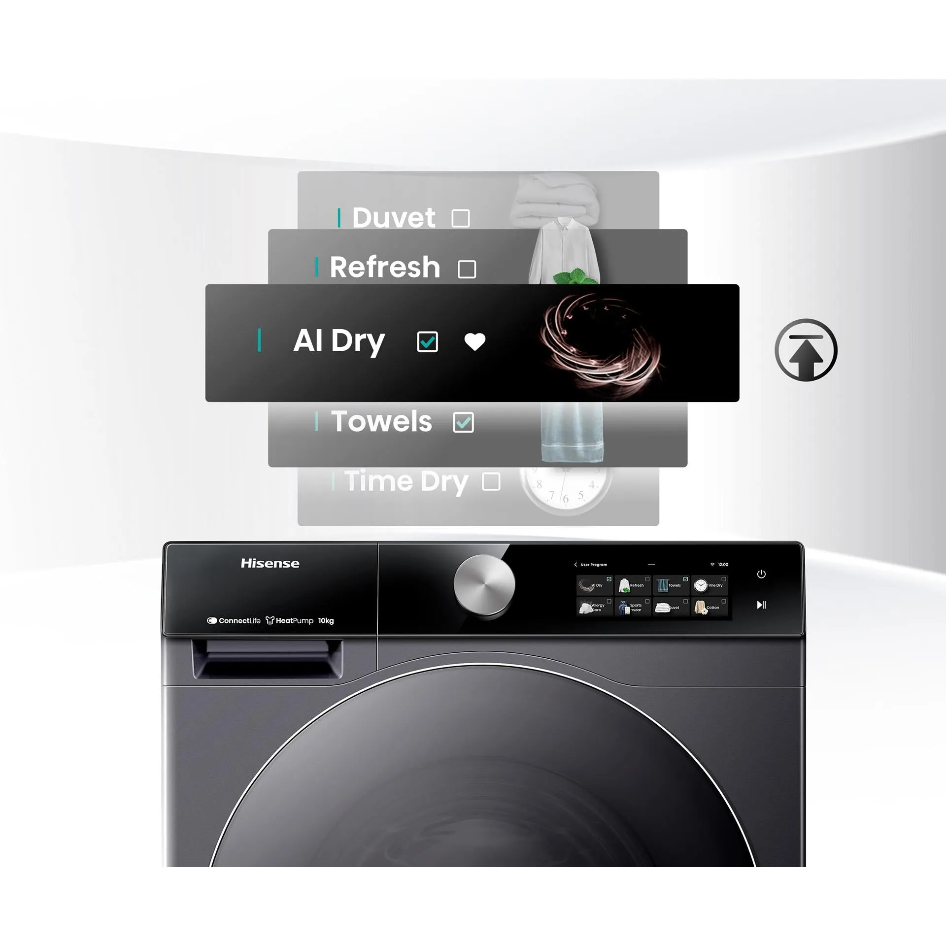 Hisense HDFS10HPB 10kg Series 9 Pump Dryer (Charcoal Black)