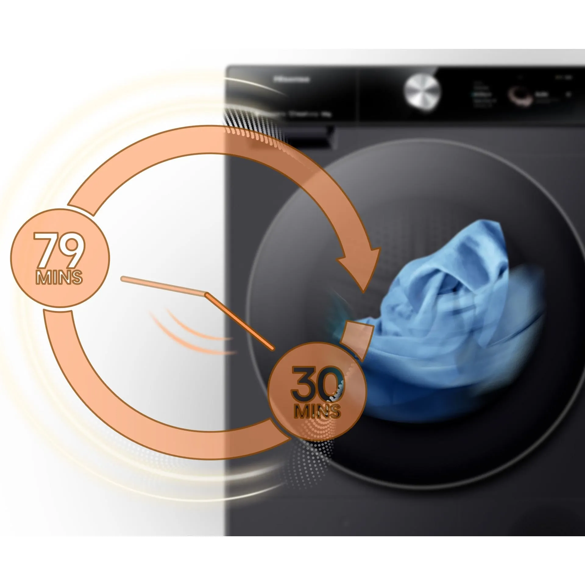 Hisense HDFS10HPB 10kg Series 9 Pump Dryer (Charcoal Black)
