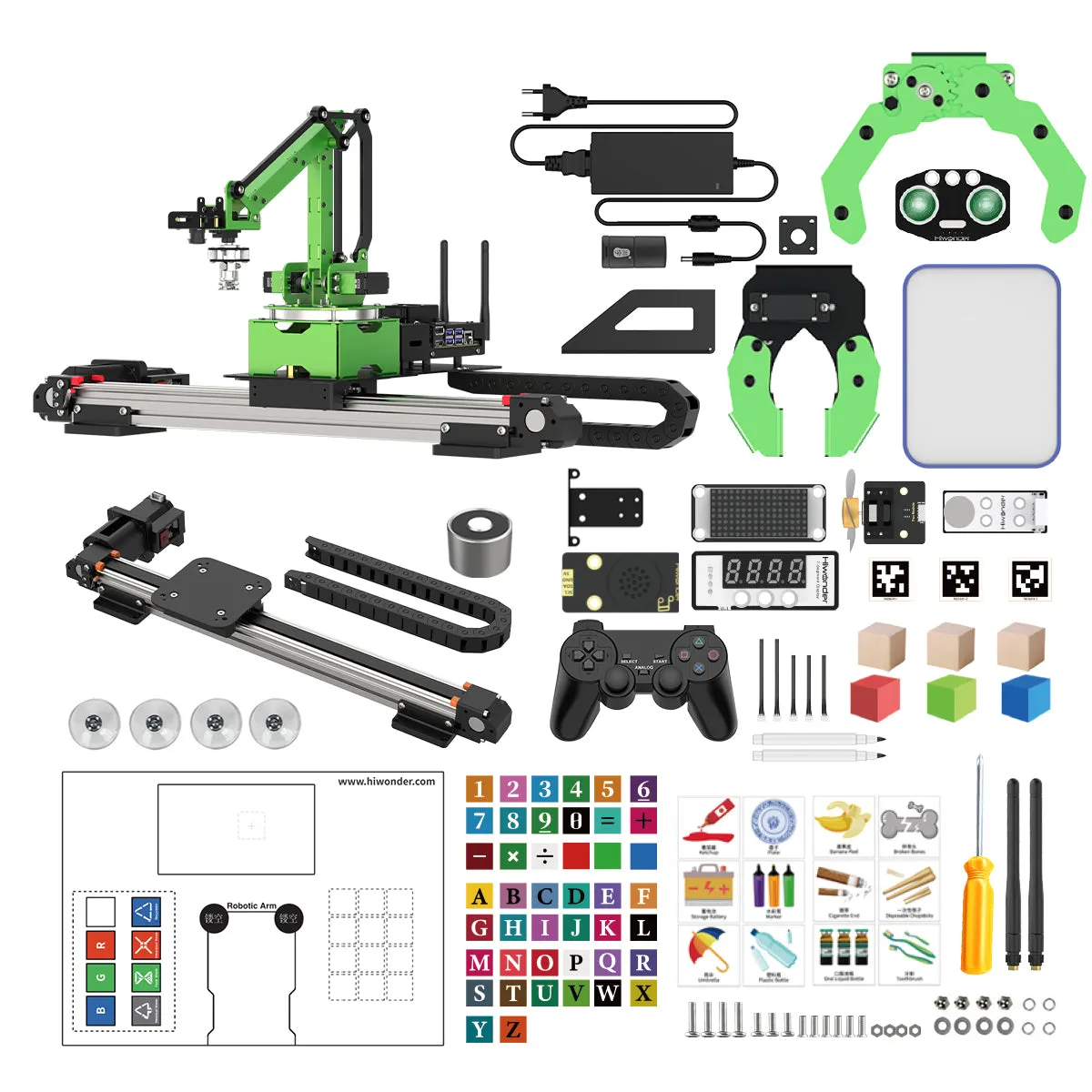 Hiwonder JetMax Pro JETSON NANO Robot Arm with Mecanum Wheel Chassis/ Electric Sliding Rail Support ROS Python