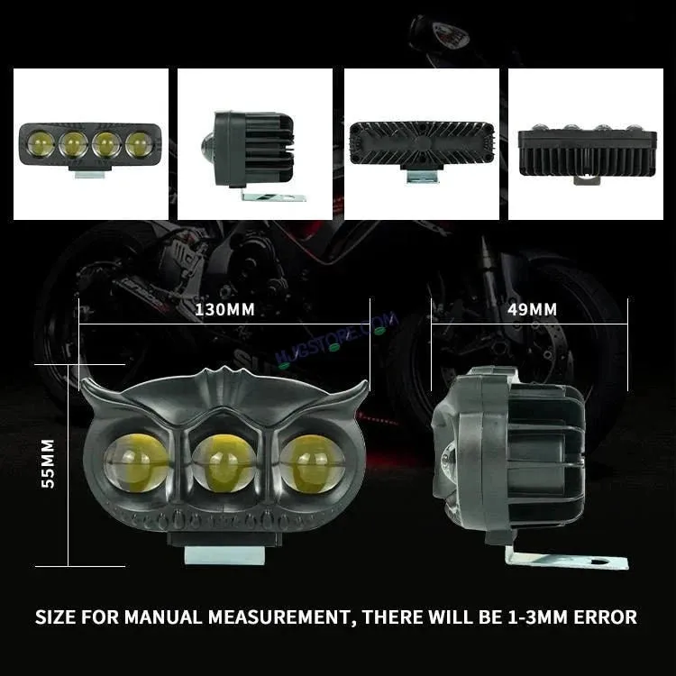 HJG 4 Lens CREE LED Foglight with Red DRL Rectangle 12v Modular Offroad Led Pods Laser Rgb Led Work Light, Set of 2 HJG Foglight