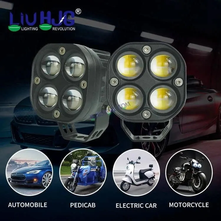 HJG 4x4 CREE LED Foglight Rectangle Mini Rgbw 12v Modular Offroad Led Pods Laser Rgb 3 Inch Led Work Light, Set of 2 HJG Foglight