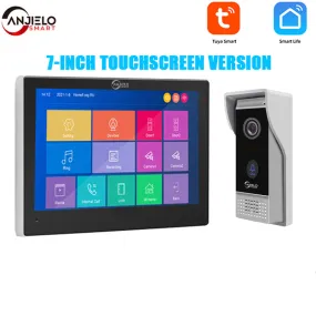 Hot selling 7 inch Touch Monitor with 1080P Wide View Angle Video Doorbell Camera with Motion Detection For Home