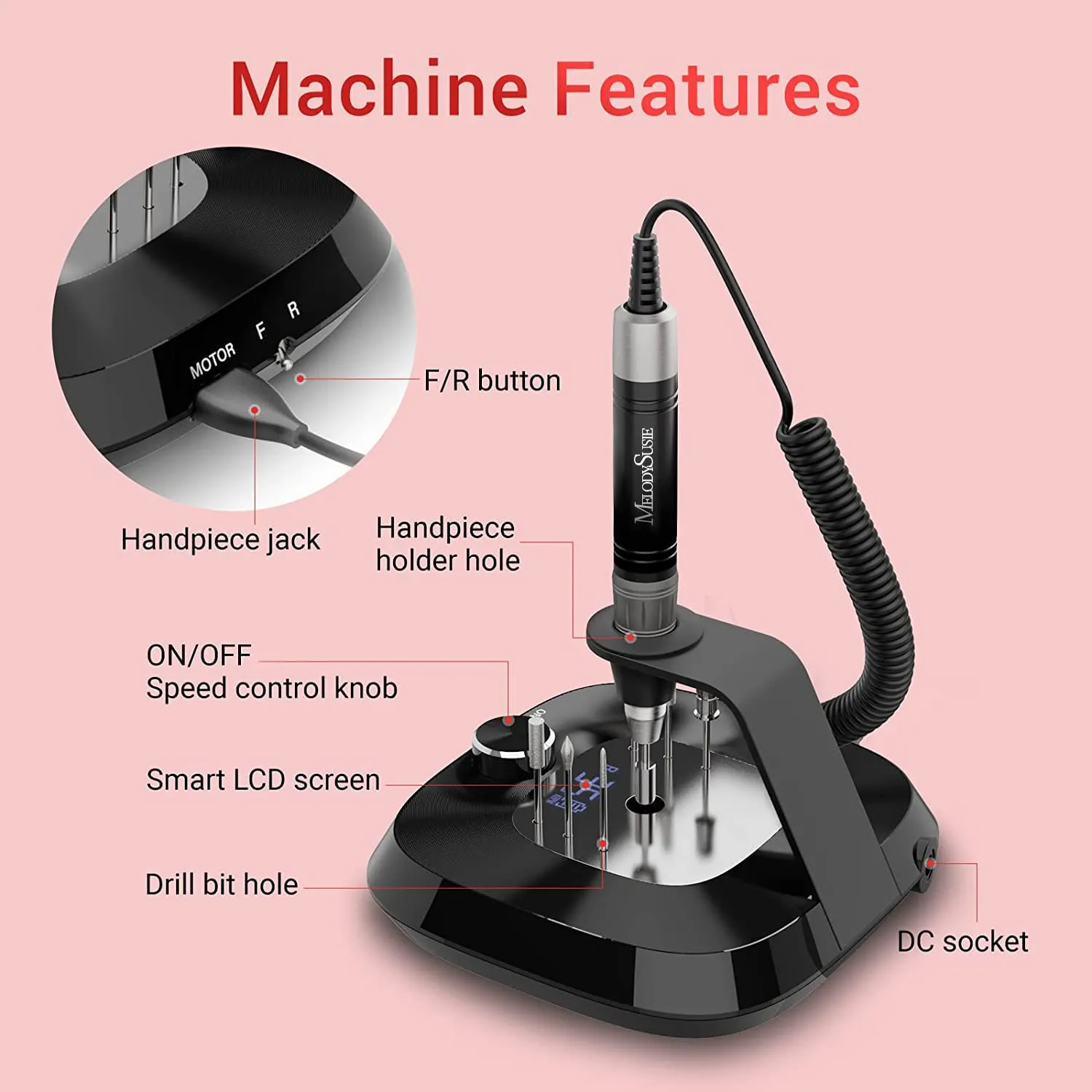 Kanon(MB420C) Rechargeable Nail Drill 35,000 RPM