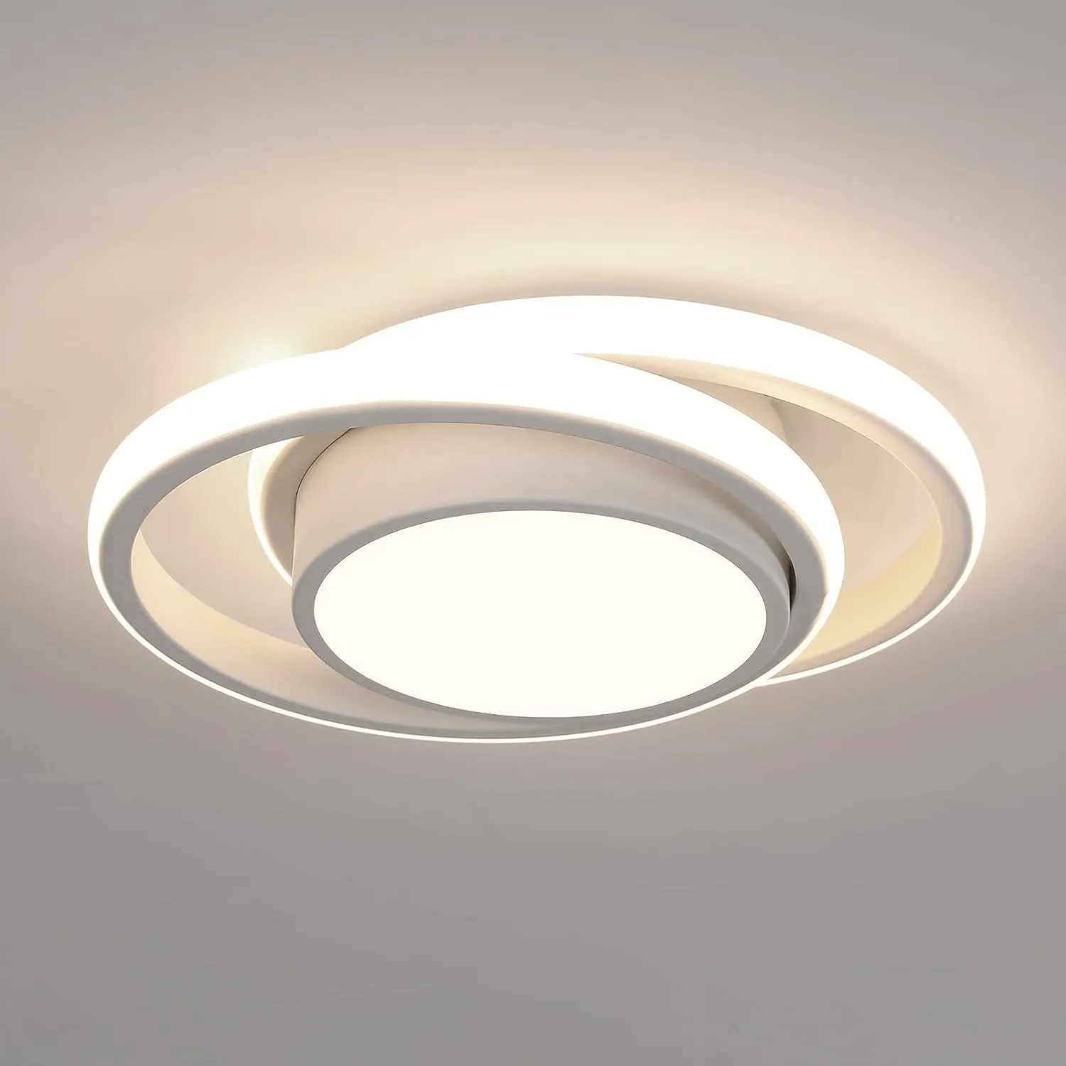 LED Ceiling Lights, 32W 2350LM Ceiling Lamp, Dia 28cm Round Modern Design Ceiling Lighting Fixturefor Hallway Balcony Bedroom Corridor, Natural Light 4500K